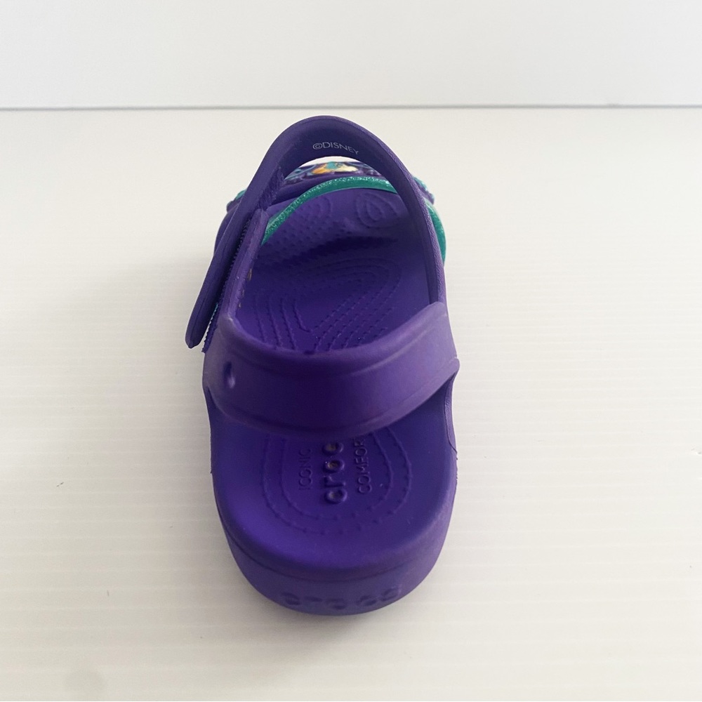 Crocs Girls Disney Frozen Sandals Shoes Purple Childrens Size 12 Elsa Anna Kids - Picture 9 of 16
